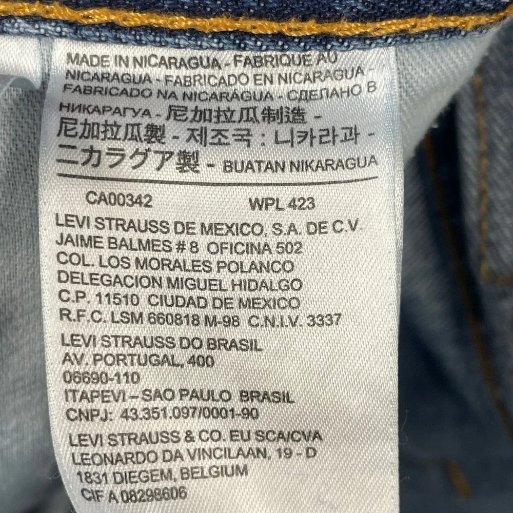 Levi's Blue 550 Relaxed Fit Tapered Leg Jeans Mens 40x36